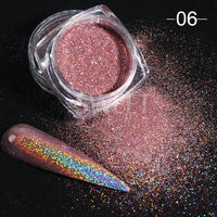 Dazzling Reflective Nails Glitter Powder Sparkly Diamond Rhinestones Pigment Shinning Silver Chrome Decoration Dust