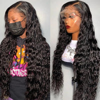 HD Lace Frontal Wig 30 32inch Water Wave Lace Front Wig Human Hair Wet And Wavy Pre Plucked Closure Wigs Remy