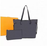 2pcs High quality women handbags purse checkered