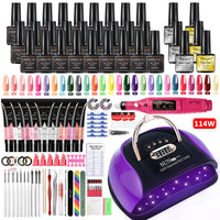 Nail Acrylic Nail Kit for Nail Extension Gel Nail Polish  Quick Building Poly UV Gel With LED Nail Lamp Nail