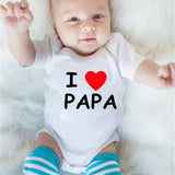 Infant Baby Clothes I Love Mom + Dad Cute Toddler onesies bby