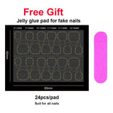 3D fake nails press on faux ongles green grass flower designs long french coffin tips DIY manicure decorations false nails