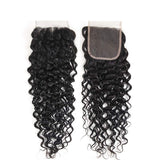10A Water Wave Lace Closure only Unprocessed Brazilian Human Hair 4x4 Lace Closure Water Wave Human Hair Closure Pre Plucked - Divine Diva Beauty