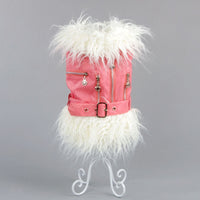 pet PU Leather Winter jacket