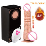 Telescopic Vibrating Thrusting Realistic Dildo sex toy