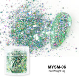 Reflective Nail Art Powder Glitter Nails Super Shinning Crystal Rhinestones Sequins Chrome Pigment UV Gel Polish DIY Decorations