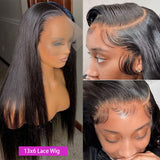 Hd Lace Wig 13x6 Human Hair Lace Frontal Wigs Brazilian  Hairline Pre Plucked 13x4 30 Inch Straight Lace Front Wigs