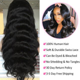 HD Transparent Lace Front Human Hair Wigs  Pre plucked 13x6 180% Brazilian Body Wave Lace Frontal Wigs With Baby Hair