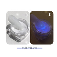 1Box Silver Reflective Nail Powder Color-Change Reflection Glitter Shinning Crystal Rhinestone Powder UV Gel Polish Chrome Dust