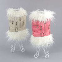 pet PU Leather Winter jacket