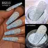 Reflective Nail Art Powder Glitter Nails Super Shinning Crystal Rhinestones Sequins Chrome Pigment UV Gel Polish DIY Decorations