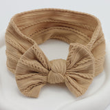 5 Cable Knit Bow Baby Headbands Elastic Nylon Baby Girl Head bby