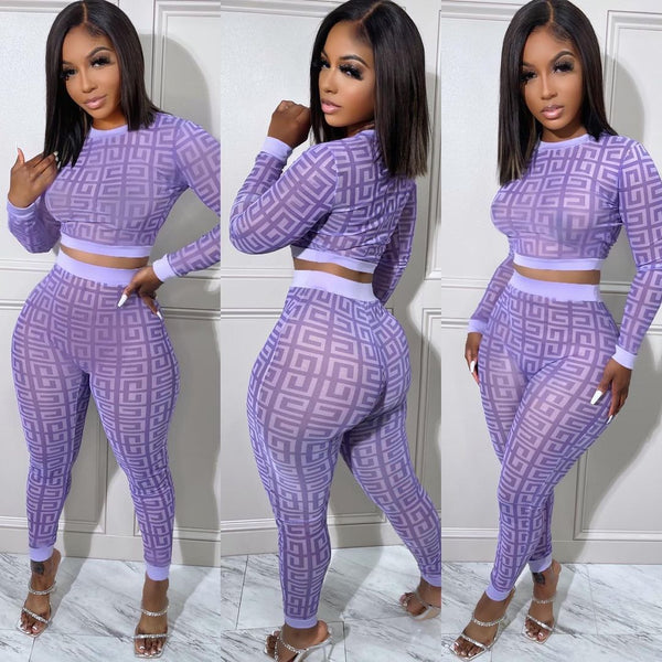 Designer Young Sexy Tracksuits High Waist Full Sleeve + Long Pencil Pants Skinny Women 2 Piece Set