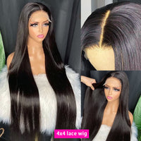 360 Full Lace Wig Human Hair Pre Plucked Wig Brazilian Straight 13X4 HD Lace Frontal Human Hair Wigs Sale