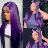 Purple 613 Colored 13x4 Transparent Lace Frontal Wigs Human Hair Wig Brazilian Remy Hair Glueless Full Lace Wigs SALE