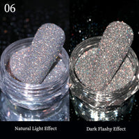 Reflective Glitter Powder Sea Salt Nail Powder Shining Nail Glitter Chrome Pigment Dust Holo Powder Nail Decoration