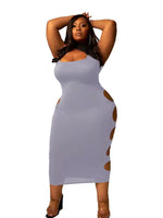 Plus Size avail Bodycon Hollow Out Dress