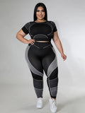 Plus Size avail Women Clothing Tracksuit Top and Pant Two Piece Sets - Divine Diva Beauty