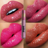 Waterproof Diamond Shimmer Glitter Lip Gloss 18 Colors Matte Glitter Liquid Lipstick Diamond Pearl Colour Lip Gloss Sexy Make Up