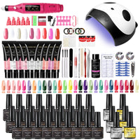 Nail Acrylic Nail Kit for Nail Extension Gel Nail Polish  Quick Building Poly UV Gel With LED Nail Lamp Nail