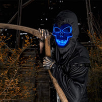 Halloween Horror Skull Mask LED Cold Light Mask LED Halloween Mask Cosplay Mask