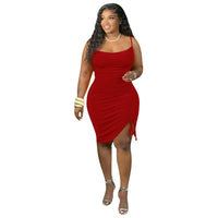 Plus Size avail Bandage Draped Tank Slip Maxi Dress