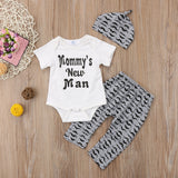 Cute Newborn Lovely Mommy New Man Mustache Print outfit bby