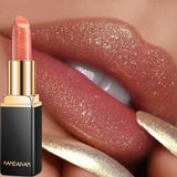 9 Colors Nude Glitter Lipsticks Waterproof Makeup Velvet Matte Lipstick Long Lasting Mermaid Sexy Red Shimmer Lip Stick Cosmetic