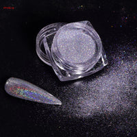 1Box Silver Reflective Nail Powder Color-Change Reflection Glitter Shinning Crystal Rhinestone Powder UV Gel Polish Chrome Dust