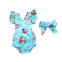 Cute Floral 2 Pc Baby Girl Clothes outfit bby