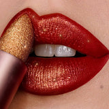 Waterproof Nude Glitter Lipstick 9 Colors Long Lasting Non-stick Cup Velve Red Mermaid Sexy Shimmer Lipsticks Makeup Cosmetic