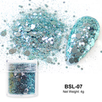 Reflective Nail Art Powder Glitter Nails Super Shinning Crystal Rhinestones Sequins Chrome Pigment UV Gel Polish DIY Decorations