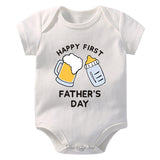 Happy 1st Father Day Daddy Print Newborn Baby onesie bby