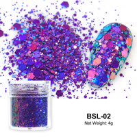 Reflective Nail Art Powder Glitter Nails Super Shinning Crystal Rhinestones Sequins Chrome Pigment UV Gel Polish DIY Decorations