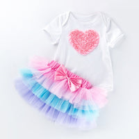 Girls Tutu Toddler Kids Clothes Baby 1st Birthday Outfits bby