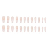 Long Ballet Nail Marble Pattern Gold Foil False Nail Rhinestone Decoration Fake Nails Wearable Press on Nails Nail Tip