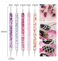 Multiple nail art nail brush Design Tip Drawing Carving Dotting Nail Pen Builder Flat Liner Acrylic Gel Polish Manicure