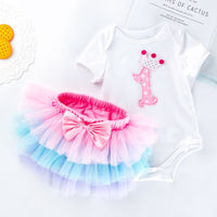 Girls Tutu Toddler Kids Clothes Baby 1st Birthday Outfits bby