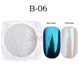 Dazzling Reflective Nails Glitter Powder Sparkly Diamond Rhinestones Pigment Shinning Silver Chrome Decoration Dust