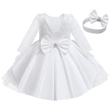 Girls Toddler Kids Lace Birthday Clothes Little Girl Princess Gown bby