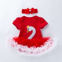 Baby Girl Clothes TUTU Short Sleeve Romper outfit bby