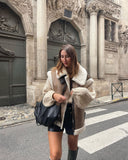 Fashion Thick Warm Lambswool Imitation Leather Vest Coat outerwear