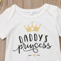 3PCS Cute Newborn Baby Girl Outfits Clothes bby