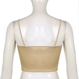 Halter V-shape Sleeveless Strapless Fashion Crop Top shirt