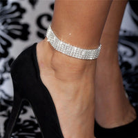 Luxury Zircon Anklets For Women Heart Leg Chain Beach Party Trendy Female Accessories Ankle Bracelet Jewelry