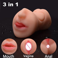 Real 3D Tight vagina Silicone Artificial  Oral Sex Masturbator Sex toys