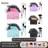 32Pcs Makeup Foundation Eye Shadows Lipsticks Powder Conceal Brushes Professional Makeup Tool Kit With Bag