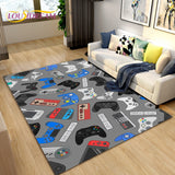 Cartoon Gamer Game Controller Area Rug Large Rug for Living Room Children Room,Kids Play Crawl Non-slip Floor Mat Gift