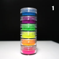 Neon Phosphor Pigment Powder Fluorescent Nail Glitter  Shinny Chrome Dust DIY Gel Polish Manicure Nails Art Decoration