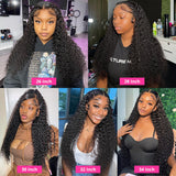 200% Water Wave Lace Front Wigs Pre Plucked With Baby Hair Curly Human Hair Wigs Deep Wave Frontal Wigs Lace Closure